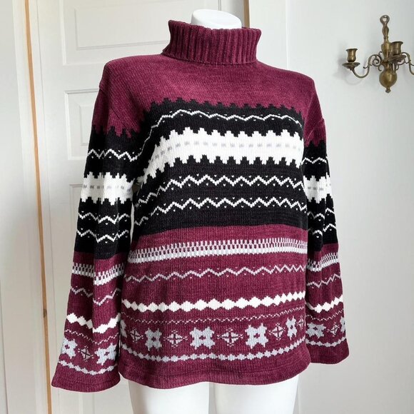 80/90s Soft wine sweater - Picture 2 of 5